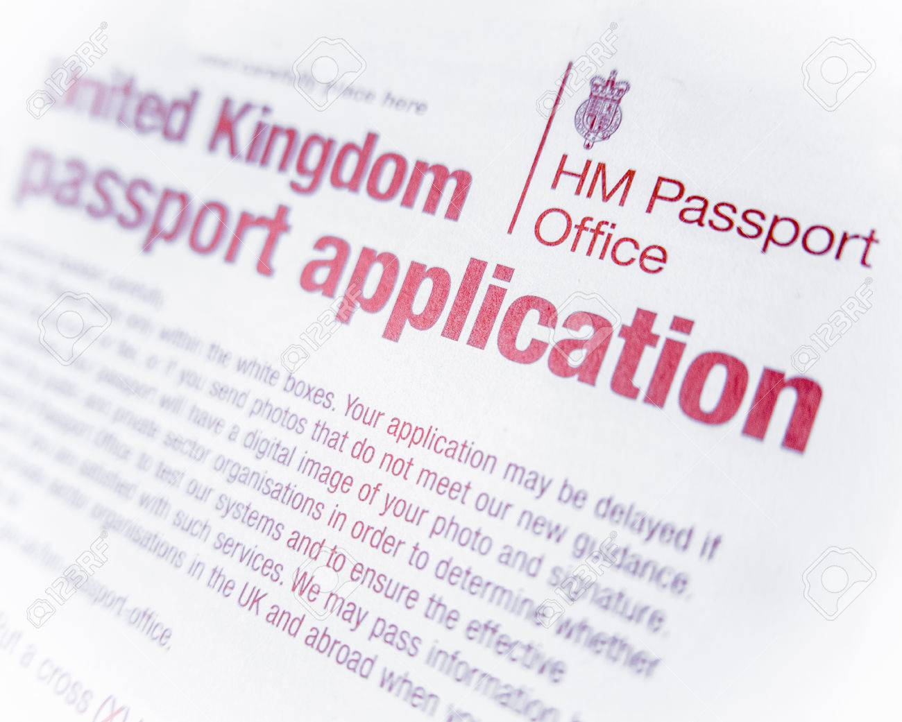 uk passport application form