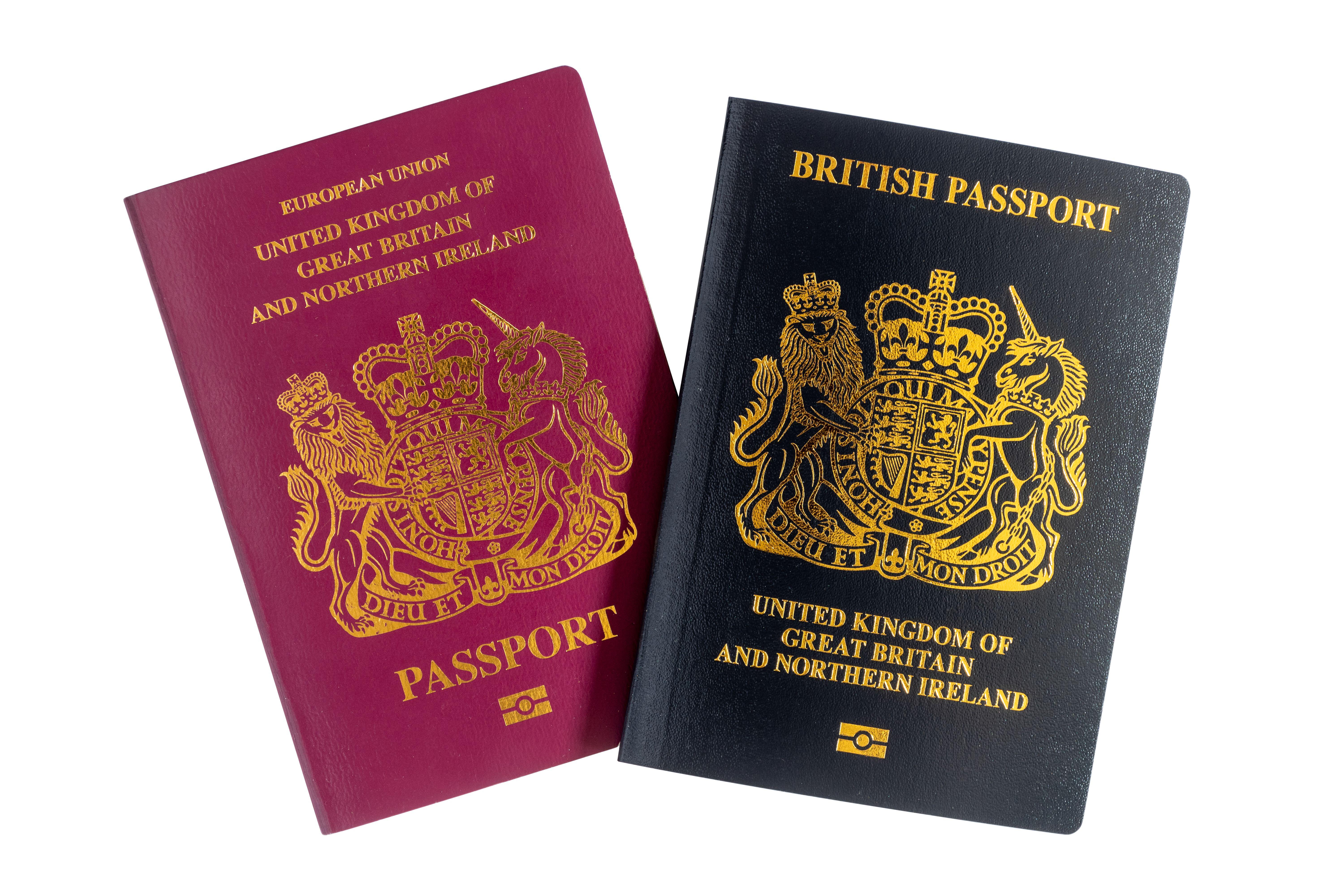 uk passport color