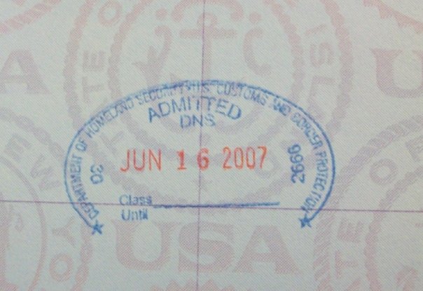 un passport stamp