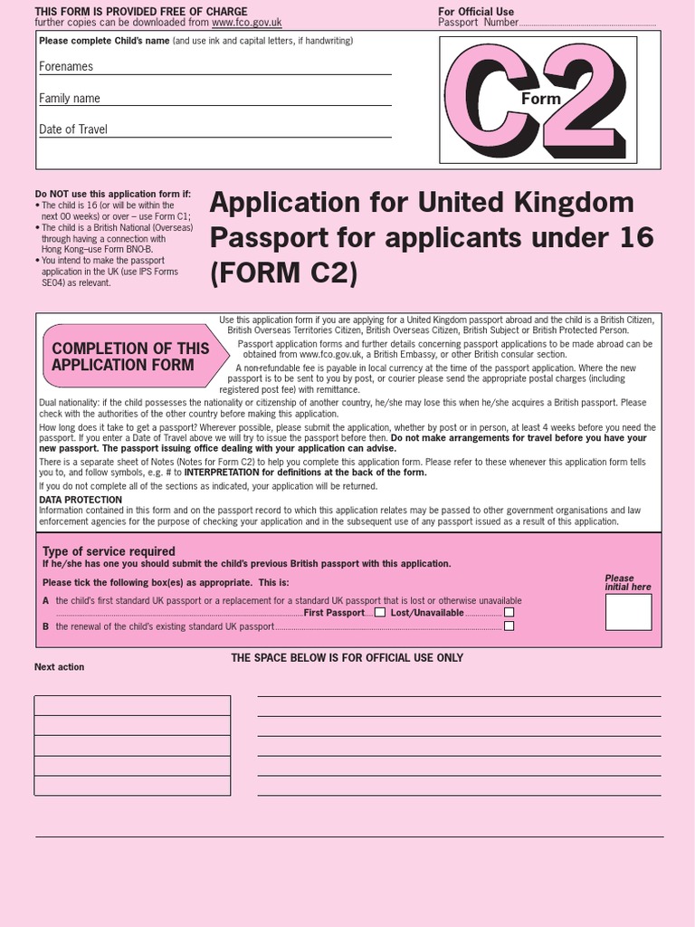 united kingdom passport application