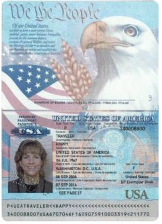united states passport example