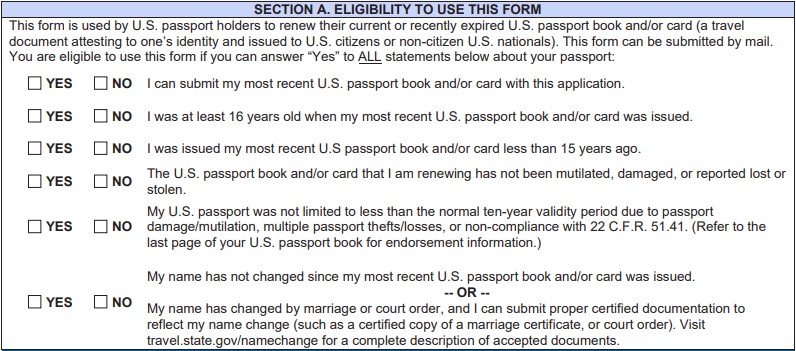 united states passport form ds 82