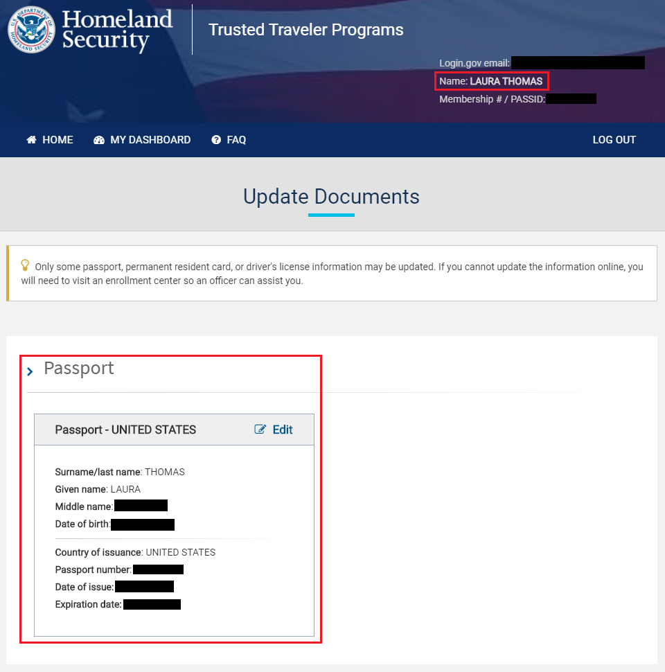 update global entry passport