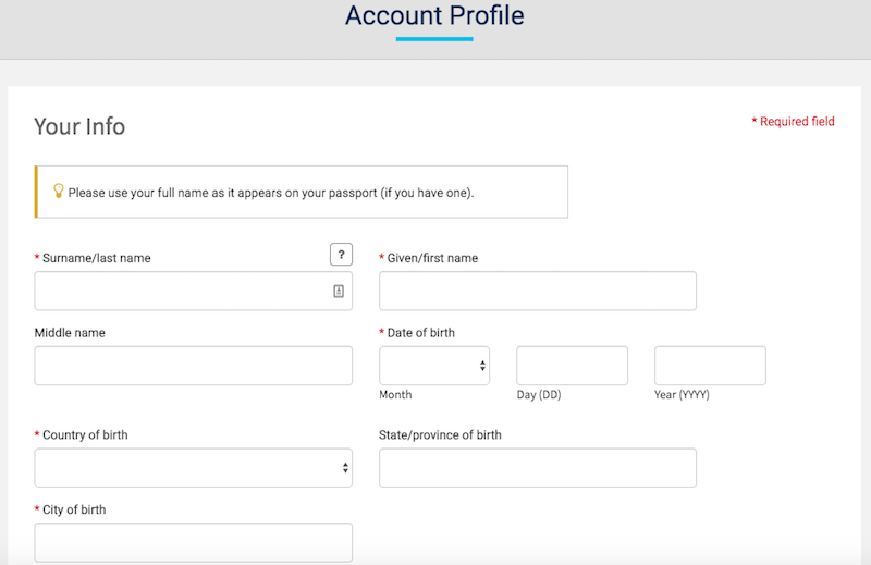 updating passport for global entry