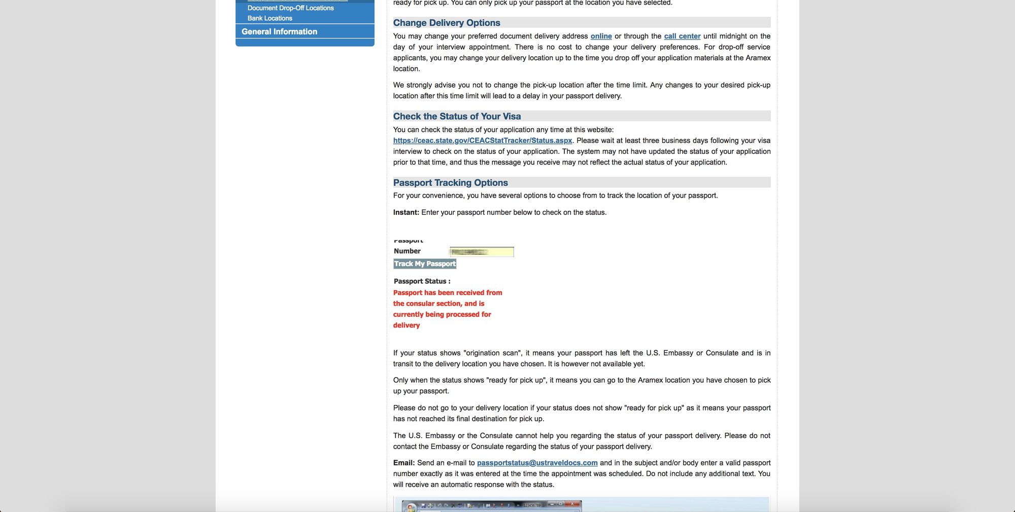 us embassy passport tracker