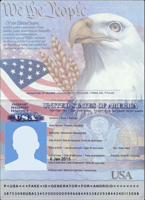 us passport blank