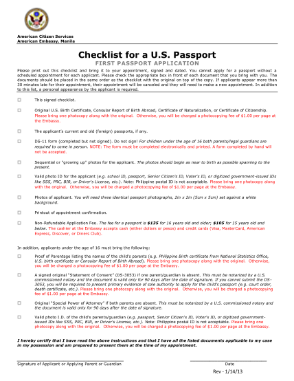 us passport checklist