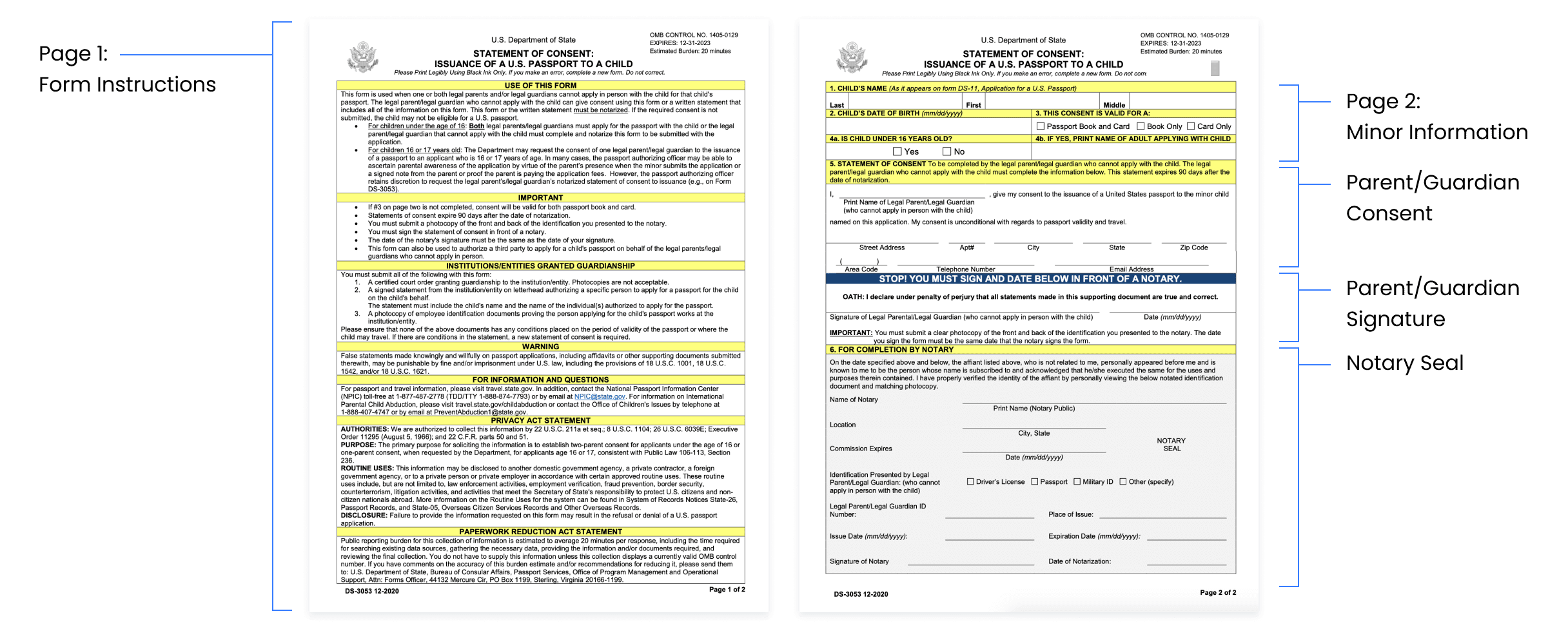 us passport parent consent form