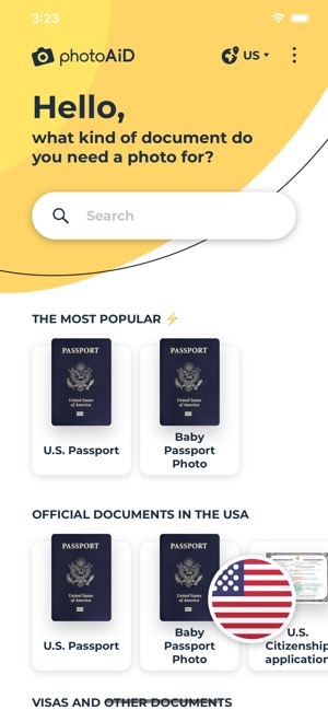 us passport photo app