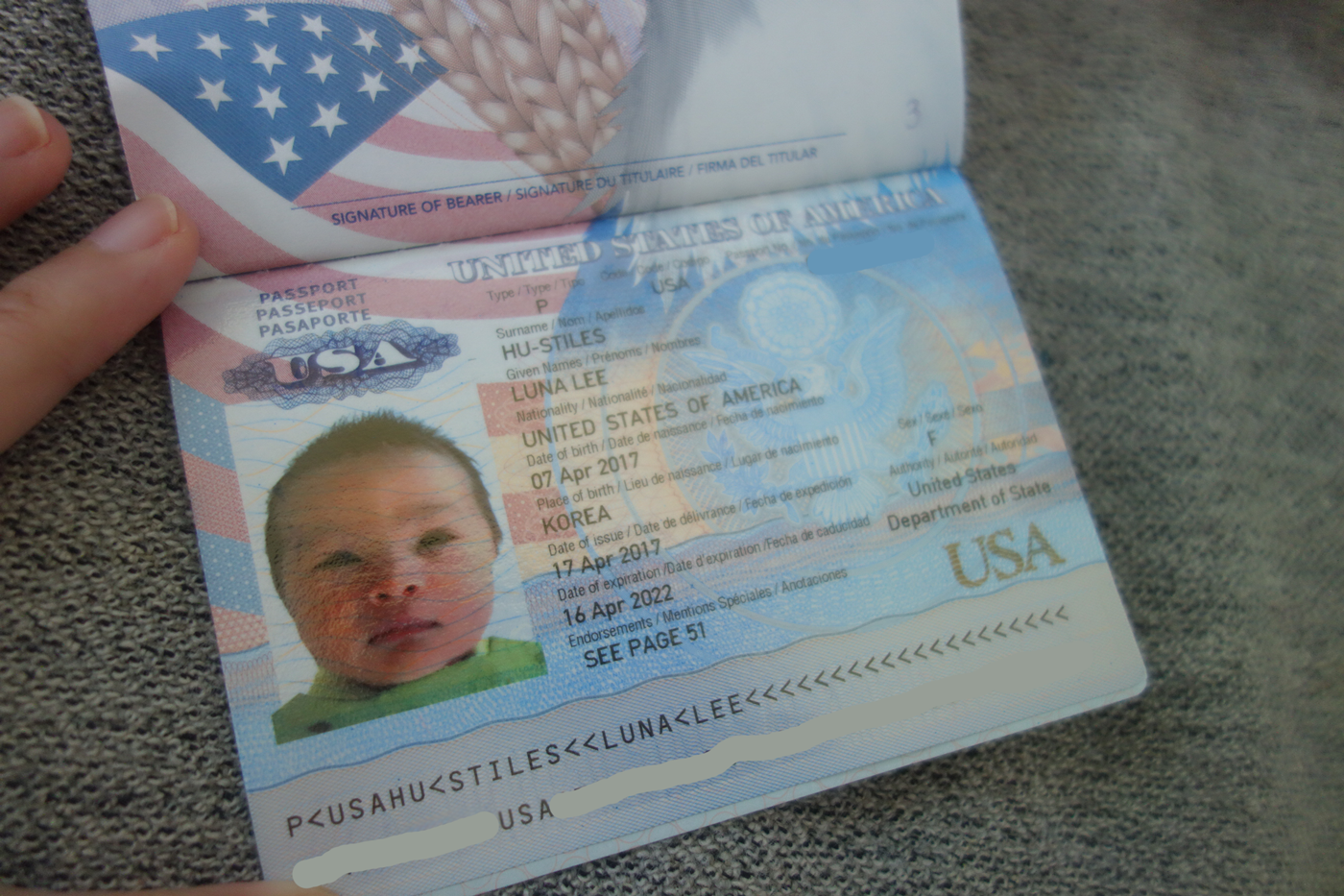 Us Passport Signature Of Bearer Minor - Scannable Passports Maker ...