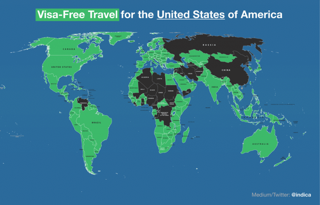 us passport travel visa free