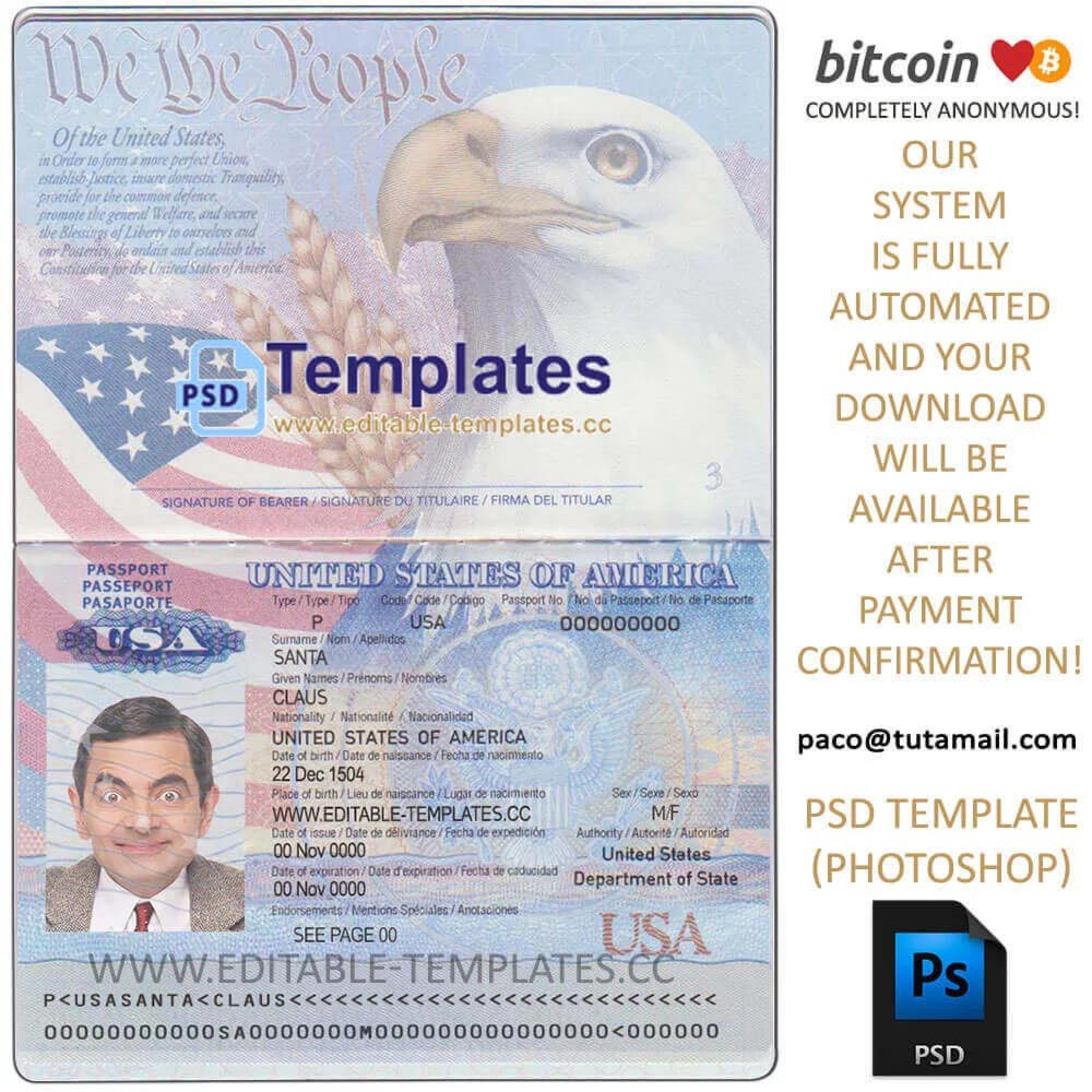 us sample passport