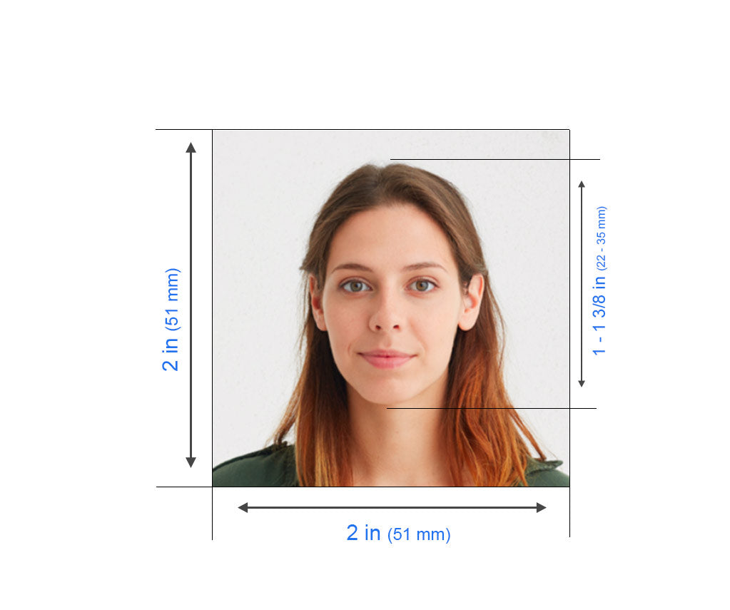 us visa passport photo size