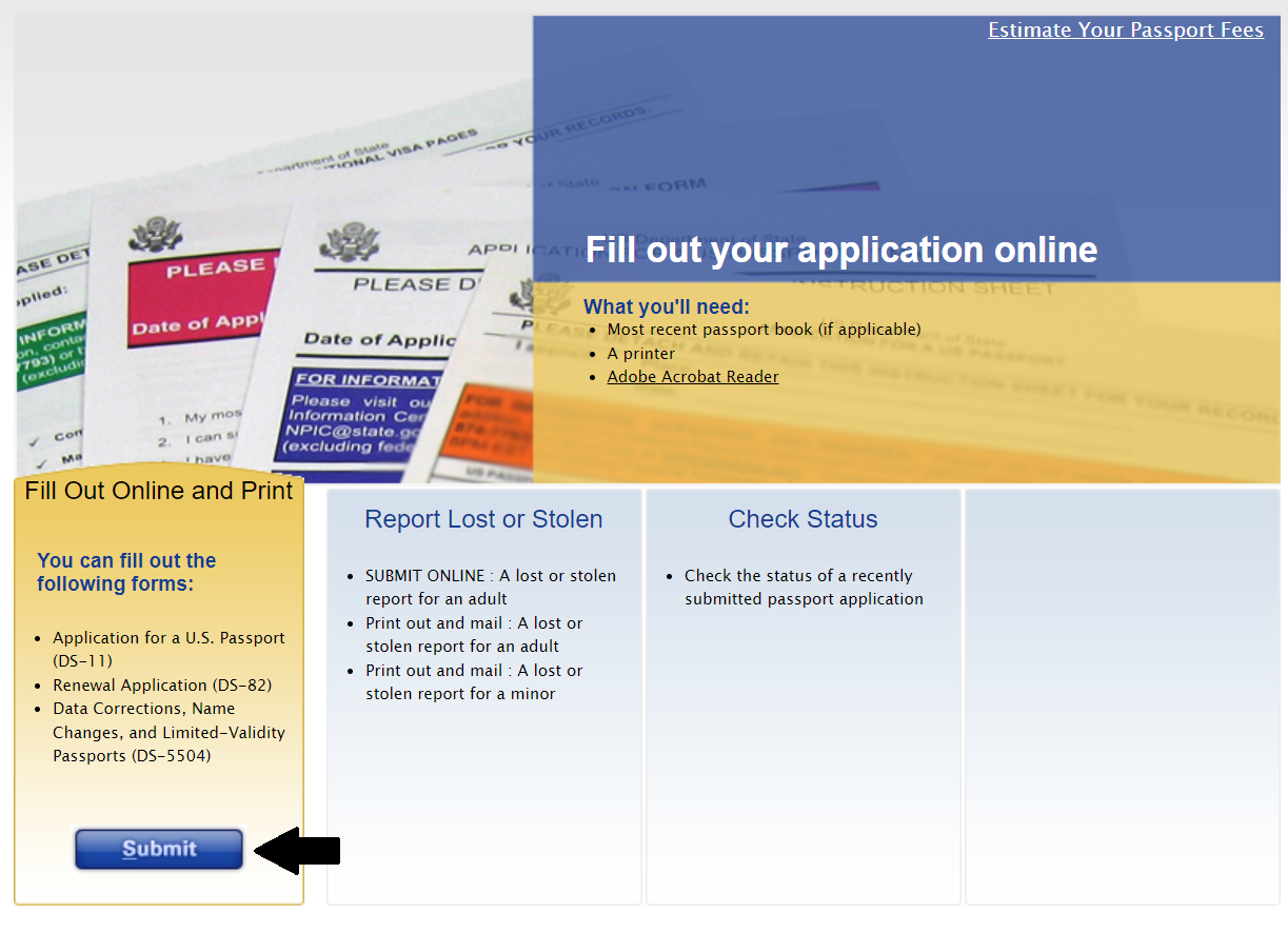 usps passport application pdf