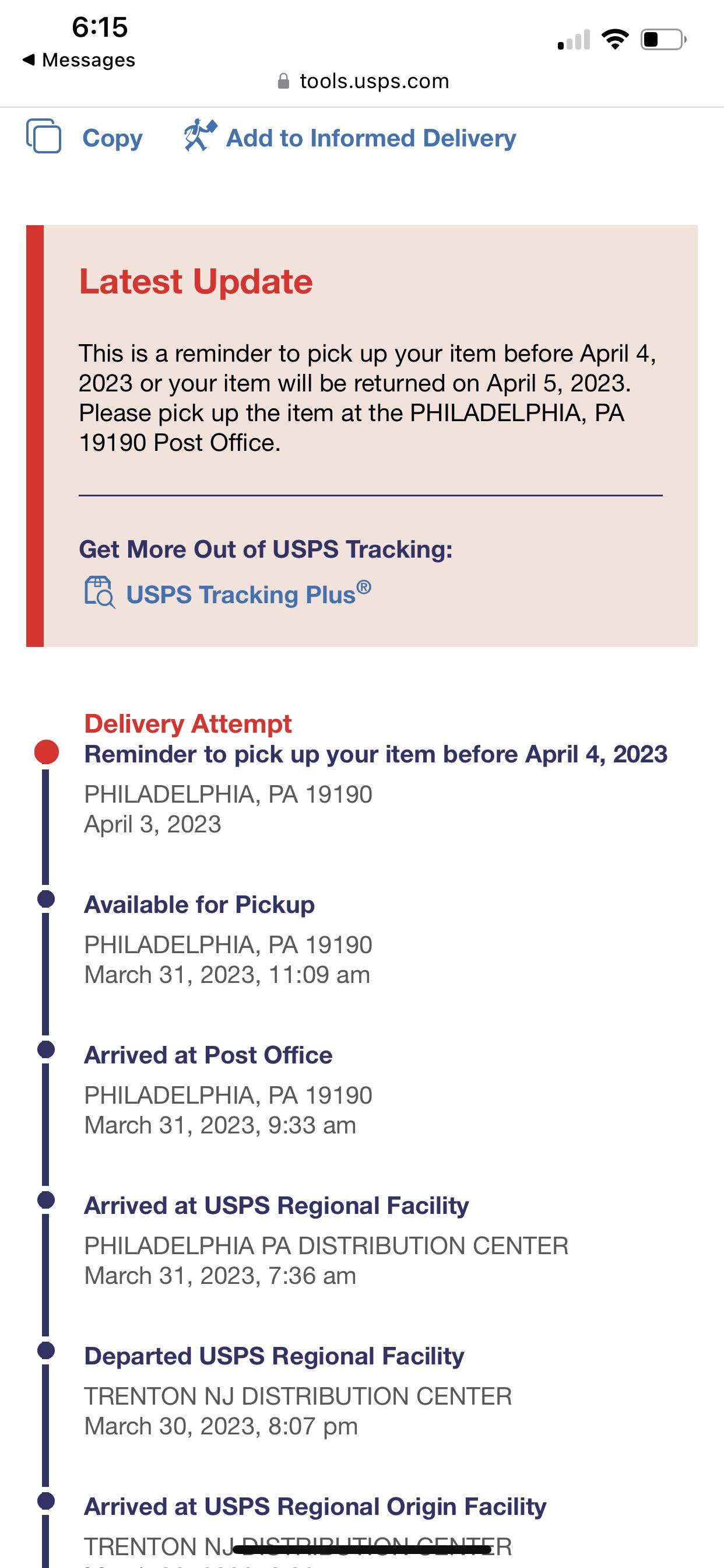 usps passport appointment status