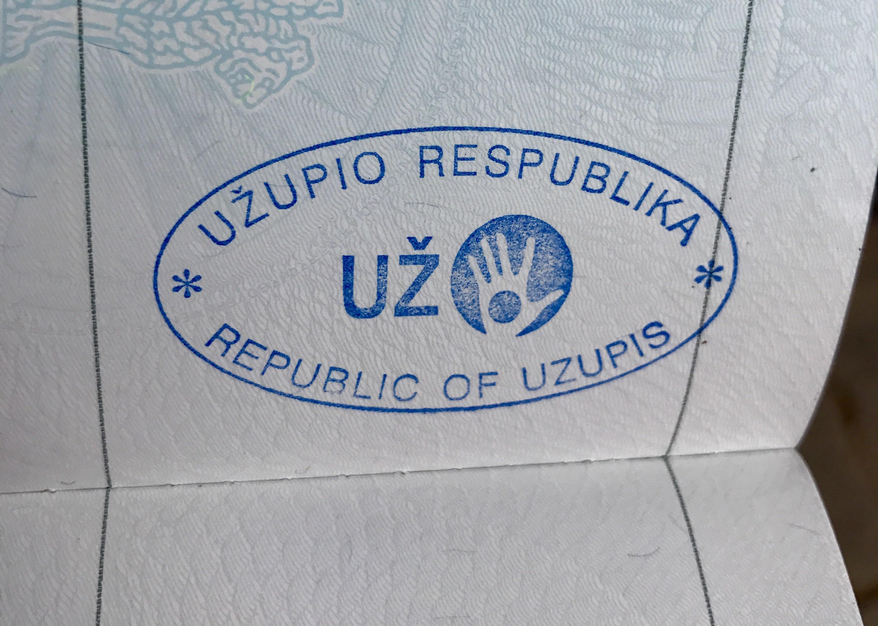 uzupis passport stamp