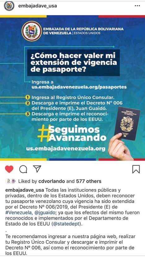 venezuelan passport extension