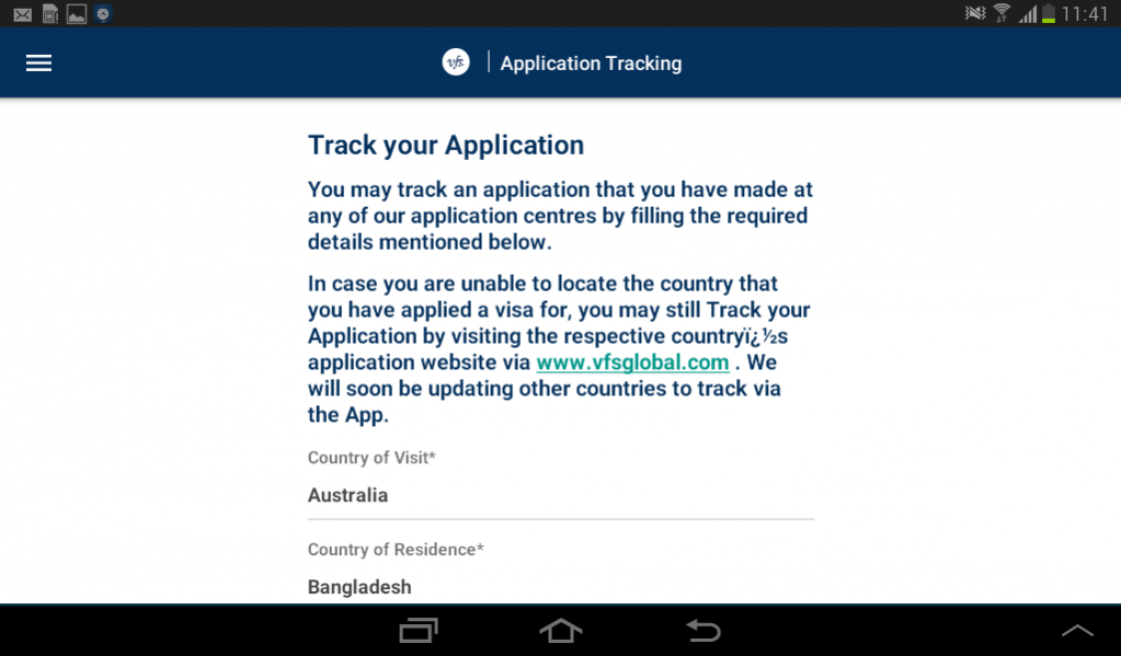 vfs global tracking passport