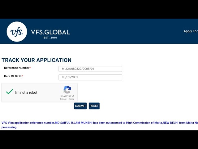 vfs passport tracking usa