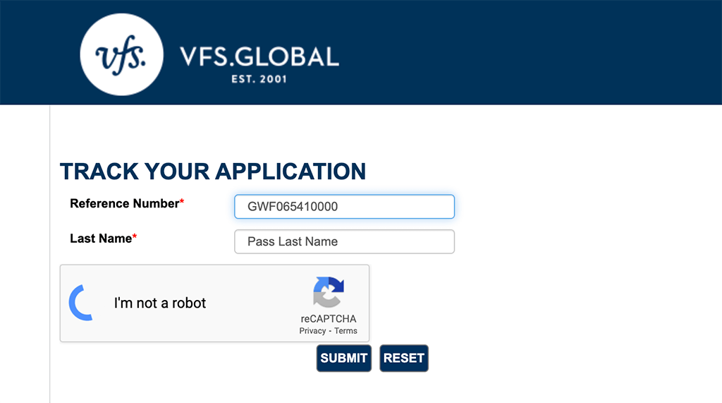 vfsglobal passport tracking