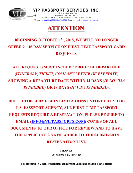 vip passport services houston texas