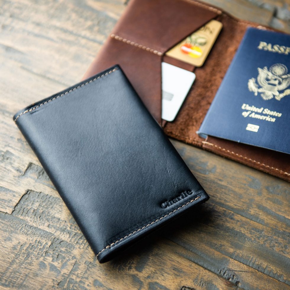 wallet leather passport