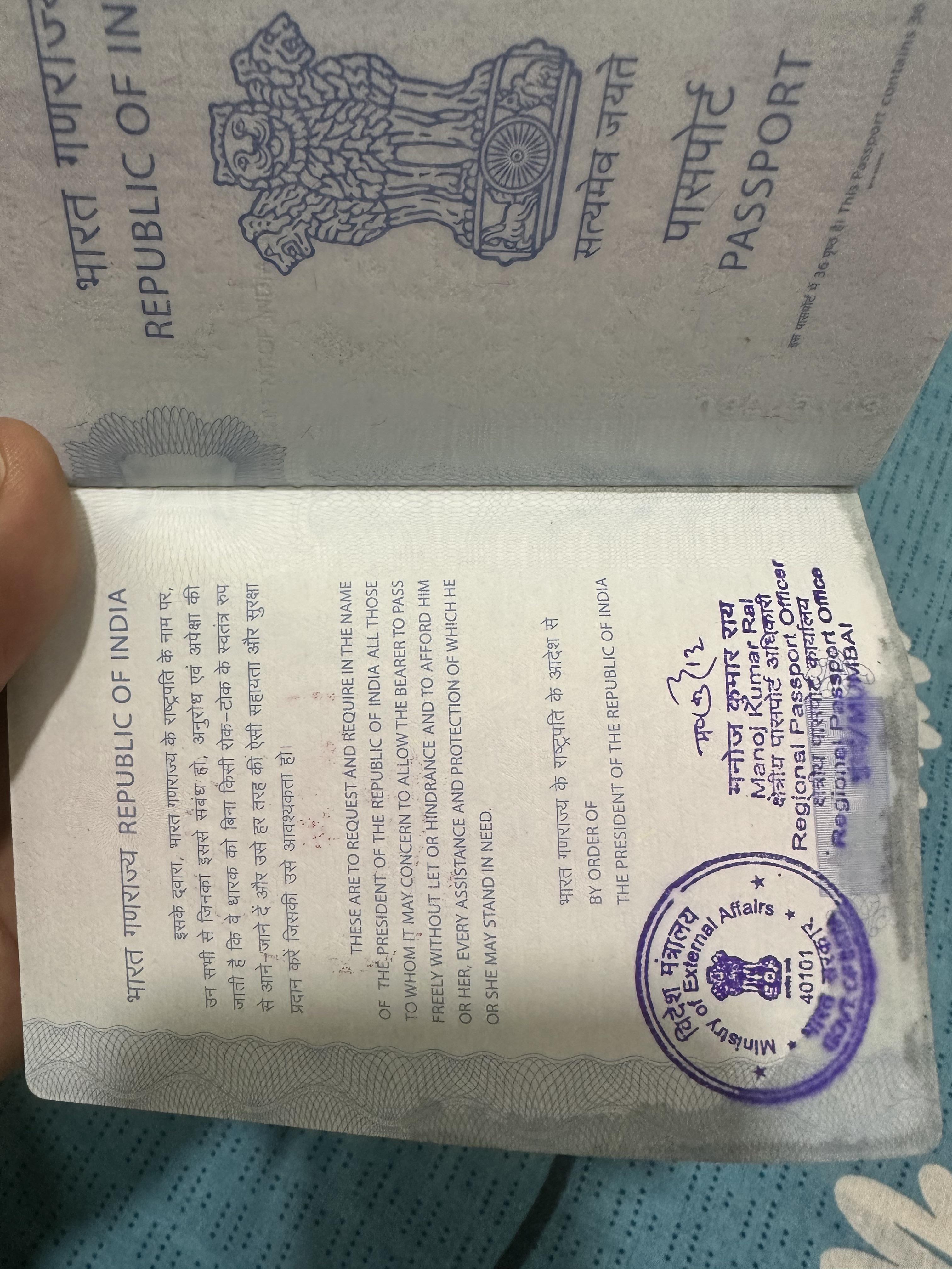 water damaged passport