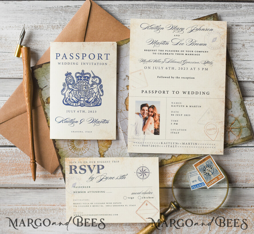 wedding invites passport