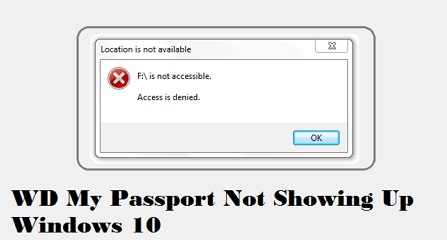 western digital passport not showing up
