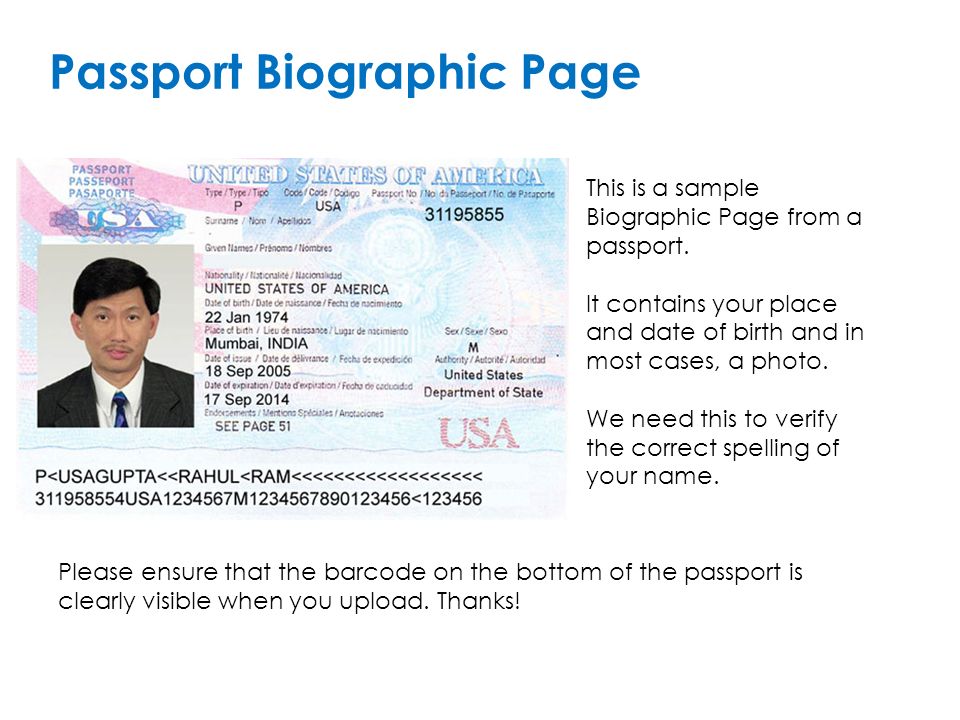 what are biographical pages of passport