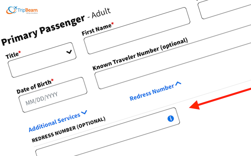 what is a redress number on a passport