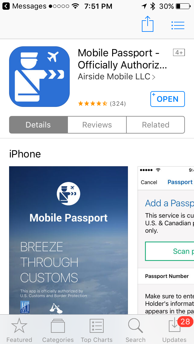 what is airside mobile passport