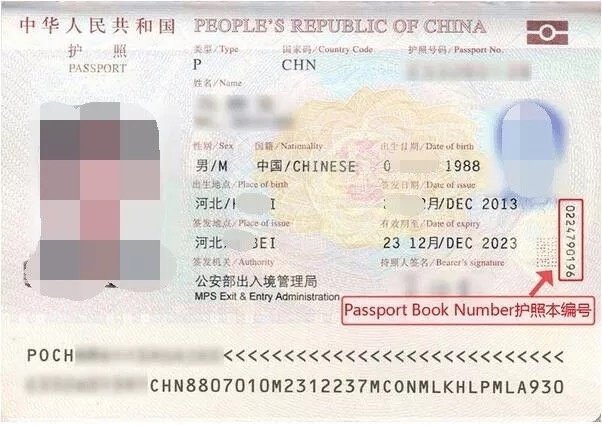 what is the book number on a passport