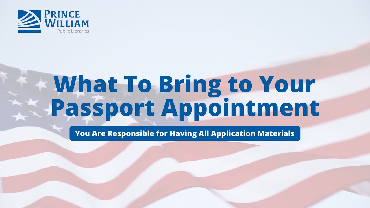 what to bring to a passport appointment