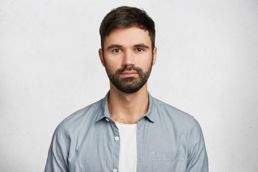 what to wear for passport photo man