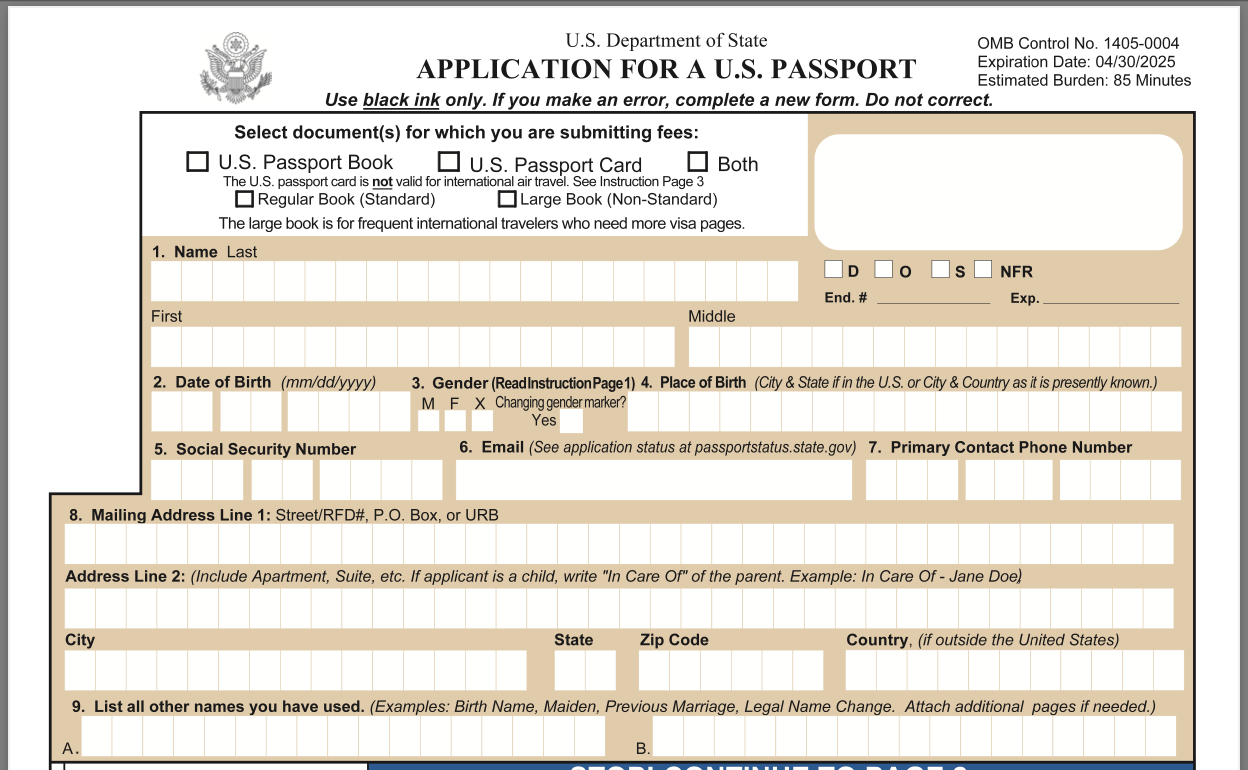 where do i get a passport form