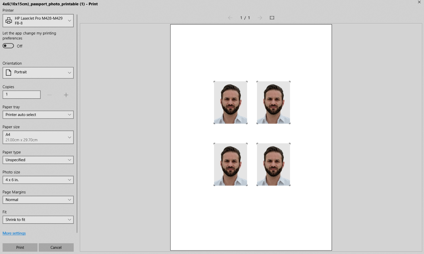 where to print passport size photos