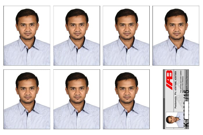 white background passport photo