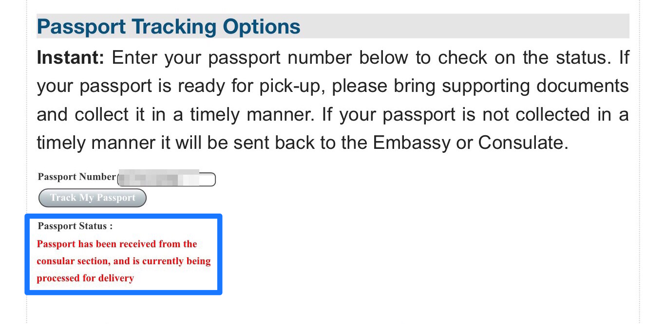 your passport is ready for pickup means visa approved