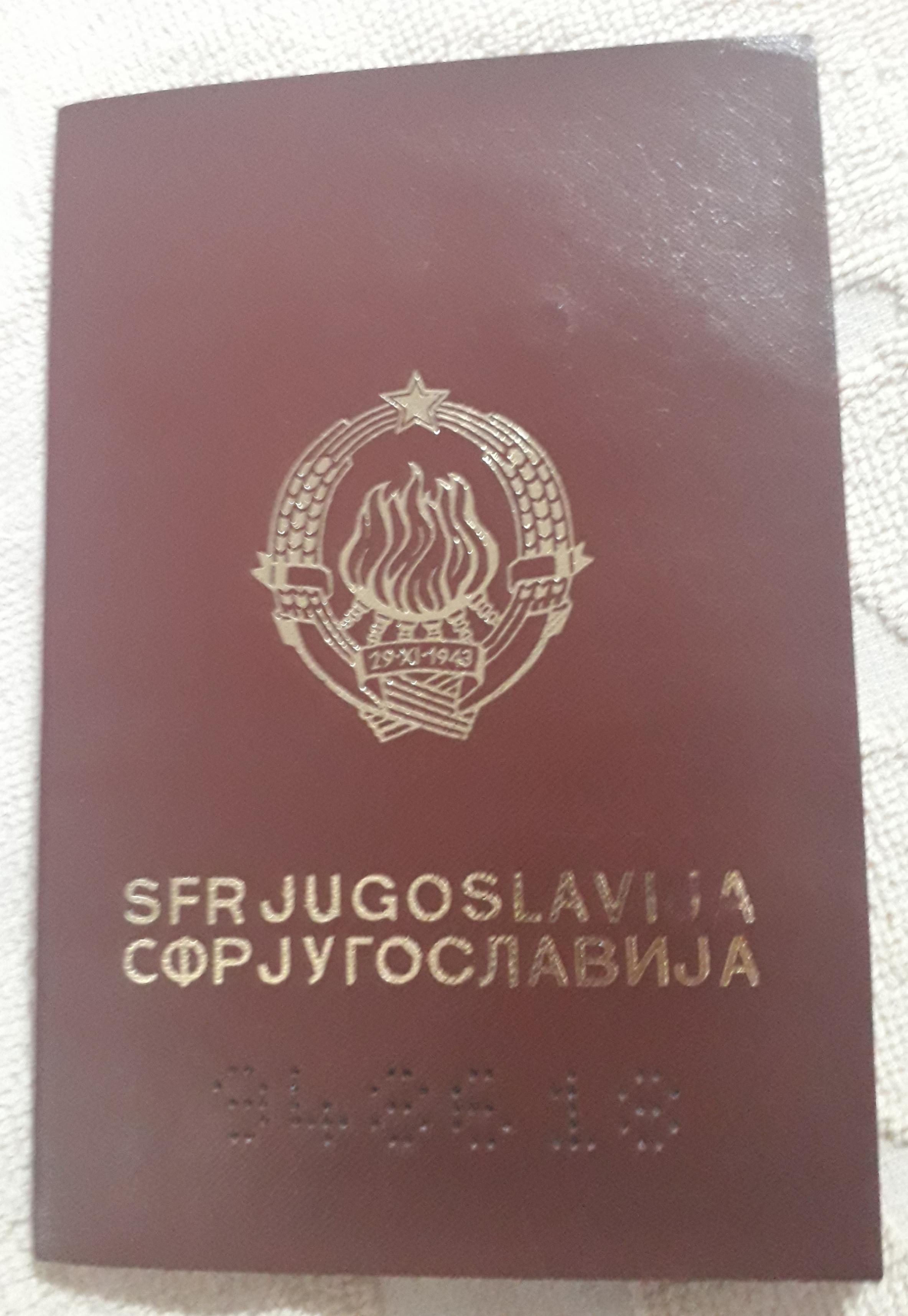 yugoslavia passport